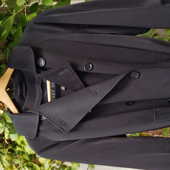Fleet Street Jackets & Coats Fleet Street Vintage Black Belted